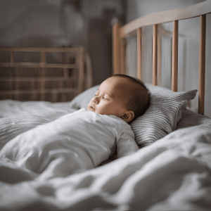 bébé qui dort dans lit