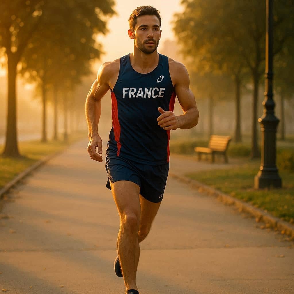 monsieur en forme qui court à jeun le matin