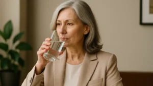 femme qui boit de l'eau