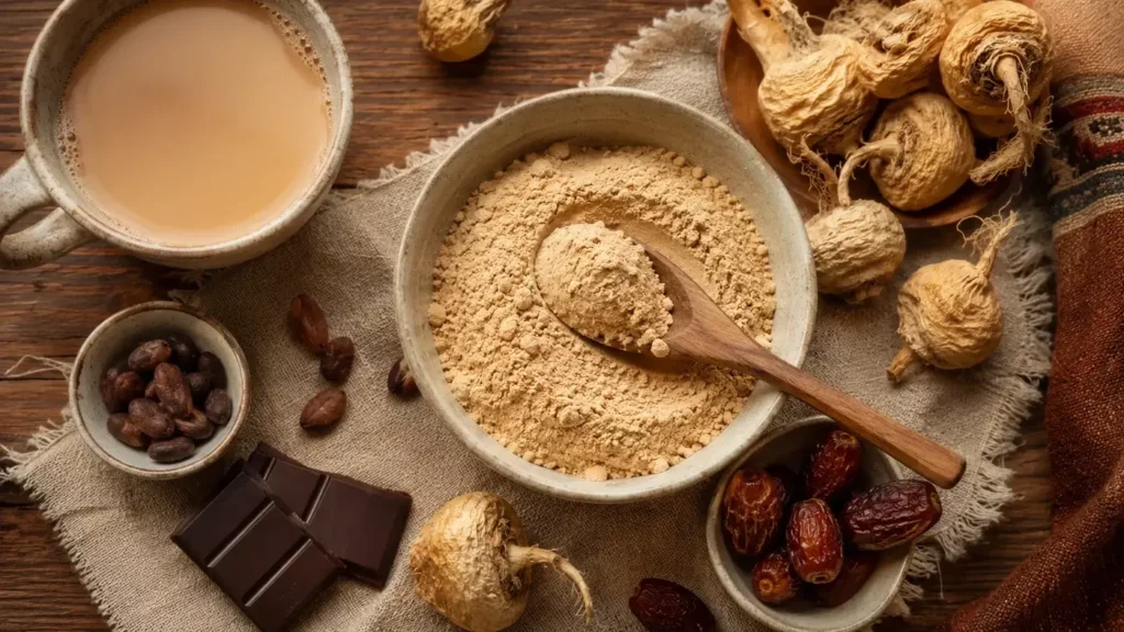poudre de maca racine de maca effets secondaires du maca, précautions maca danger maca grossesse tension hormonal